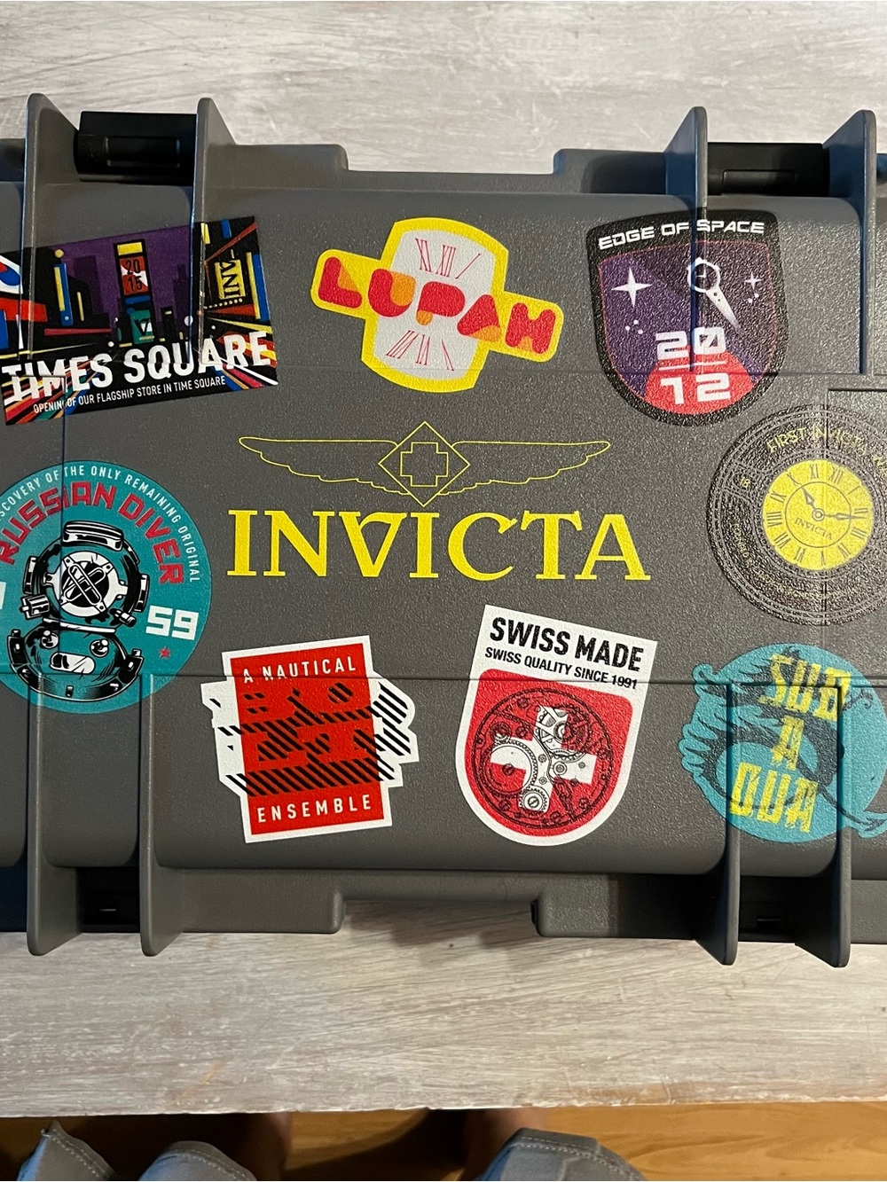 Invicta Impact Watch Case Storage Collector Dive WaterProof DC8PATCH Grey